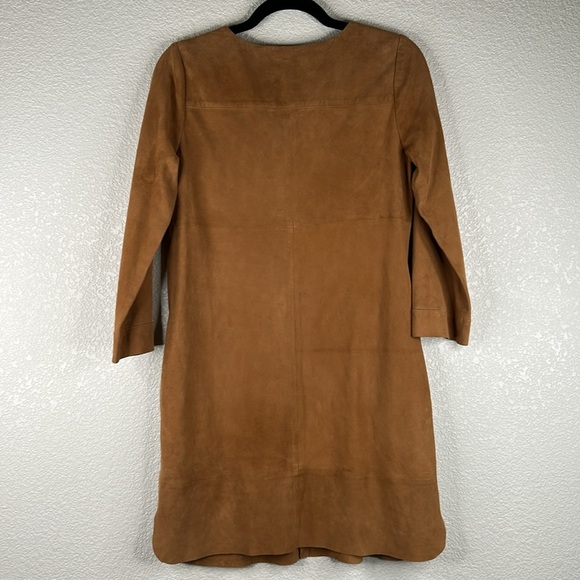 Joie Brown Faux Suede Boho Festival Coachella Lace Up Western Dress Size XS - Picture 5 of 7